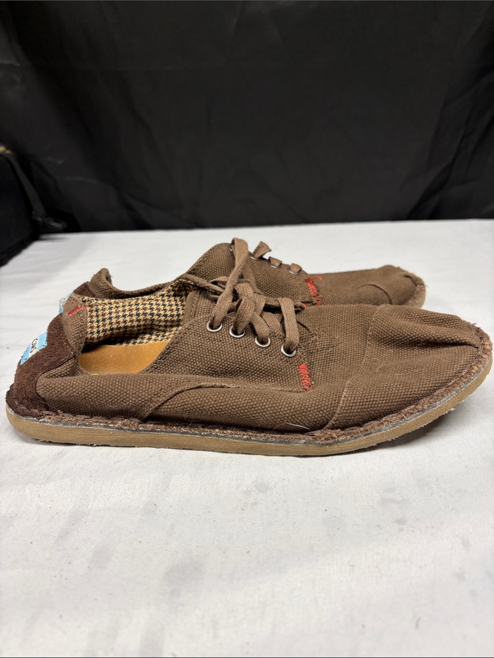 Toms Brown Canvas Men’s Slip-On Loafers